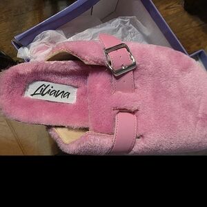 Liliana Pink Fuzzy Women's Shoes